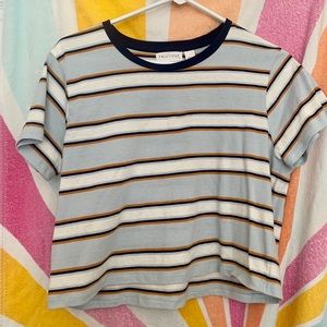 Striped cropped tee